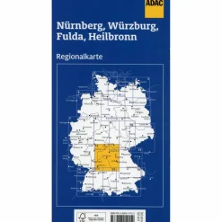 Straßenkarten|Straßenkarten^ADAC REGIONALKARTE BLATT 12 NÜRNBERG, WÜRZBURG, FULDA, HEILB - Straßenkarte