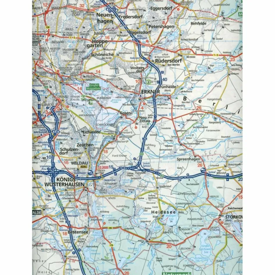 Straßenkarten|Straßenkarten^ADAC REGIONALKARTE BLATT 6 BERLIN UND UMGEBUNG MÜRITZ BIS SP - Straßenkarte