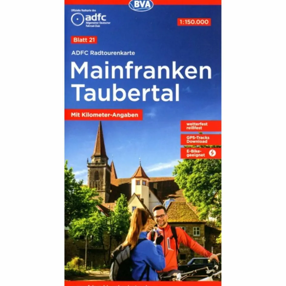 Outlet ADFC-RADTOURENKARTE 21 MAINFRANKEN TAUBERTAL 1:150.000 - Fahrradkarte Fahrradkarten|Fahrradkarten