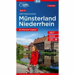 Fahrradkarten|Fahrradkarten^ADFC-RADTOURENKARTE 10 MÜNSTERLAND NIEDERRHEIN 1:150.000 - Fahrradkarte