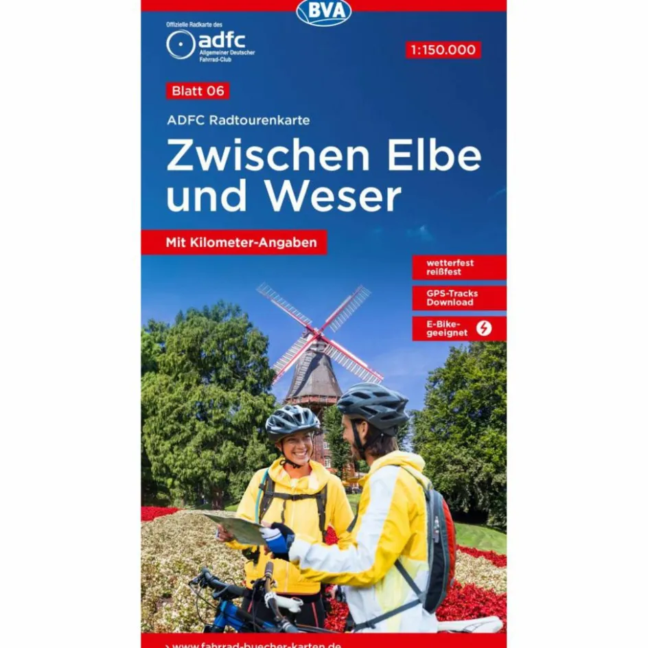 Fahrradkarten|Fahrradkarten^ADFC-RADTOURENKARTE 6 ZWISCHEN ELBE UND WESER 1:150.000 - Fahrradkarte