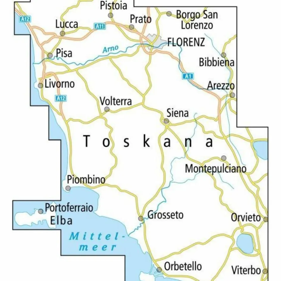 Fahrradkarten|Fahrradkarten^ADFC-RADTOURENKARTE IT-TOS TOSKANA 1:150.000 - Fahrradkarte