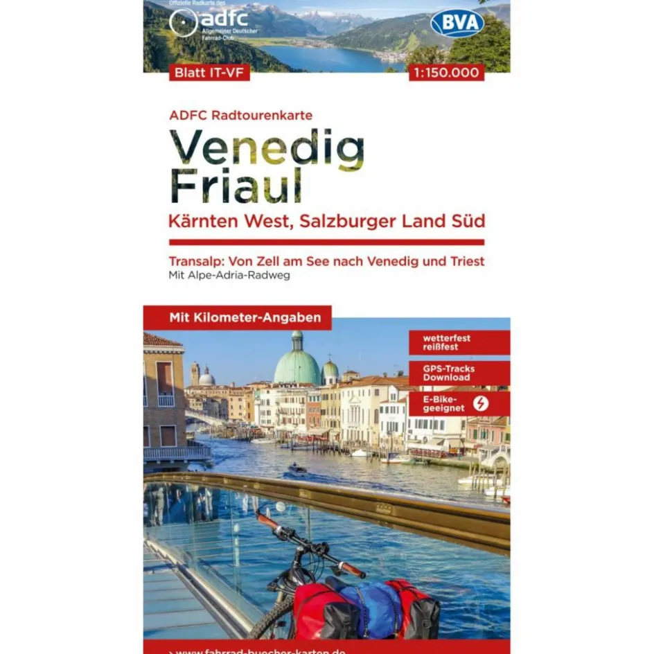 Hot ADFC-RADTOURENKARTE IT-VF VENEDIG, FRIAUL - KÄRNTEN WEST - Fahrradkarte Fahrradkarten|Fahrradkarten