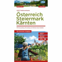 Fahrradkarten|Fahrradkarten^ADFC-RADTOURENKARTE ÖS3 ÖSTERREICH STEIERMARK KÄRNTEN - Fahrradkarte