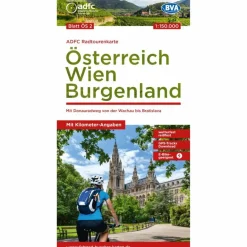 Best ADFC-RADTOURENKARTE ÖS2 ÖSTERREICH WIEN BURGENLAND 1:150:000 - Fahrradkarte Fahrradkarten|Fahrradkarten