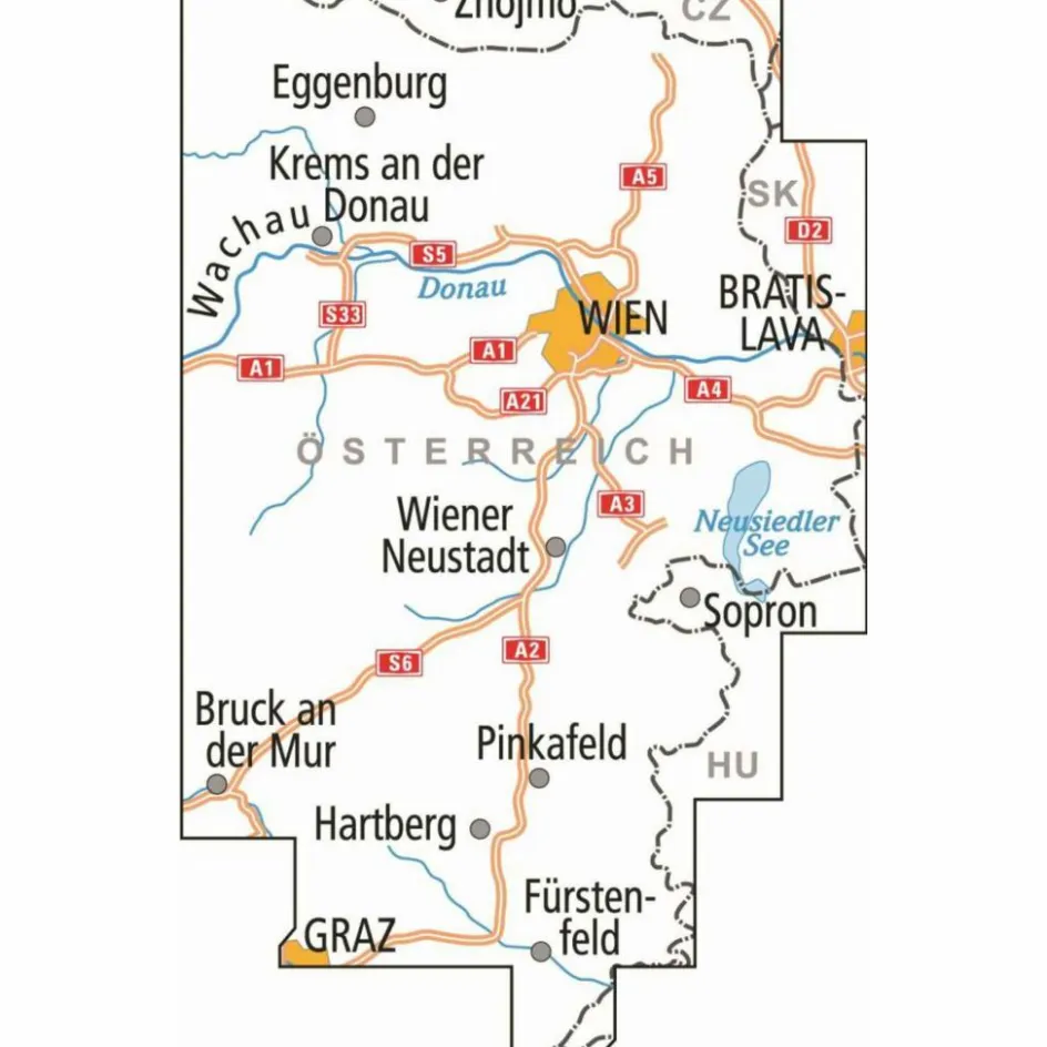 Best ADFC-RADTOURENKARTE ÖS2 ÖSTERREICH WIEN BURGENLAND 1:150:000 - Fahrradkarte Fahrradkarten|Fahrradkarten