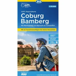 Fahrradkarten|Fahrradkarten^ADFC-REGIONALKARTE COBURG BAMBERG MIT TOURENVORSCHLÄGEN - Fahrradkarte