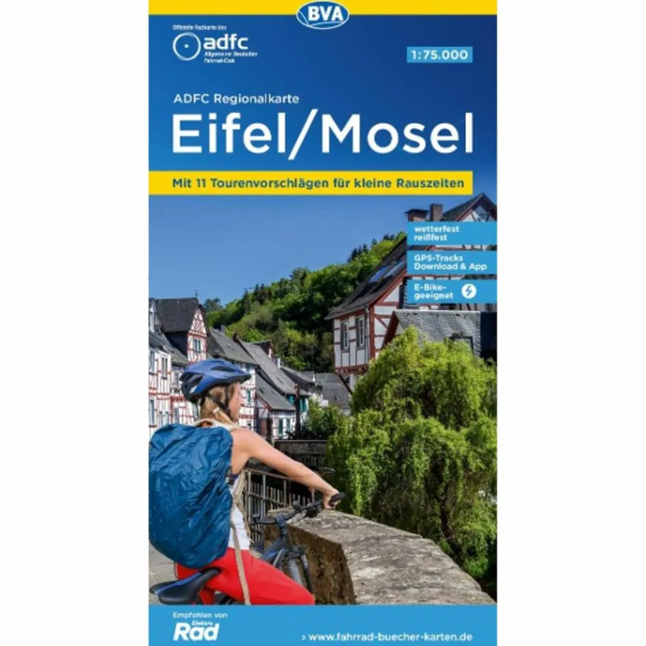Fahrradkarten|Fahrradkarten^ADFC-REGIONALKARTE EIFEL/ MOSEL, 1:75.000 - Fahrradkarte