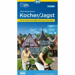 Fahrradkarten|Fahrradkarten^ADFC-REGIONALKARTE KOCHER/ JAGST, 1:75.000 - Fahrradkarte