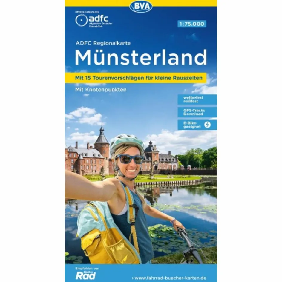 Outlet ADFC-REGIONALKARTE MÜNSTERLAND, 1:75.000 - Fahrradkarte Fahrradkarten|Fahrradkarten