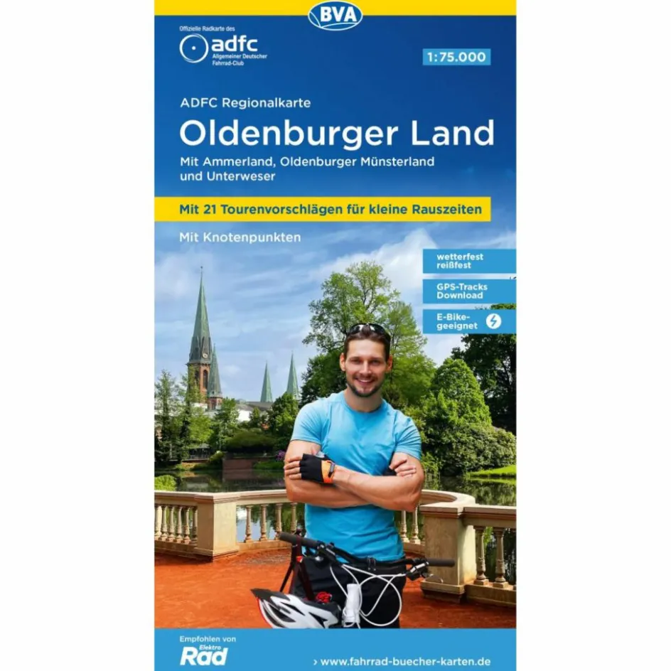 Fahrradkarten|Fahrradkarten^ADFC-REGIONALKARTE OLDENBURGER LAND, 1:75.000 - Fahrradkarte