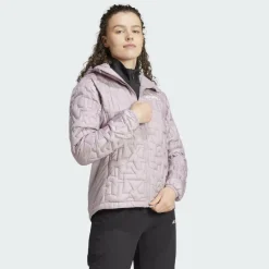 Damen Adidas Outdoorjacken^TERREX XPERIOR LIGHT HOODED FLEECEJACKE Damen - Isolationsjacke
