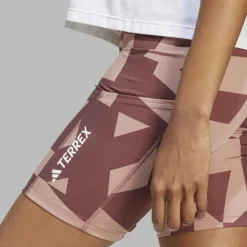 Damen Adidas Outdoorhosen^W 8INCH TIGHT ALL OVER PRINT Damen