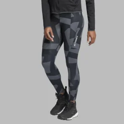 Damen Adidas Outdoorhosen^W MOUNTAIN TIGHTS ALLOVER PRINT Damen - Leggings