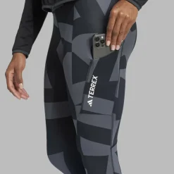 Damen Adidas Outdoorhosen^W MOUNTAIN TIGHTS ALLOVER PRINT Damen - Leggings