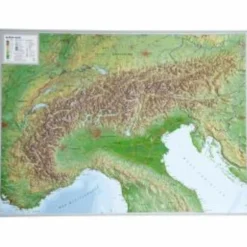 Best ALPEN RELIEFKARTE 77X57 - Poster Wandkarten Und Poster