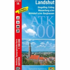 Online ATK100-14 LANDSHUT (AMTLICHE TOPOGRAPHISCHE KARTE 1:100000) - Wanderkarte Wanderkarten Und Winterkarten|Wanderkarten Und Winterkarten