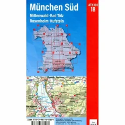 Online ATK100-18 MÜNCHEN SÜD AMTLICHE TOPOGRAPHISCHE KARTE 1:100000 - Wanderkarte Wanderkarten Und Winterkarten|Wanderkarten Und Winterkarten