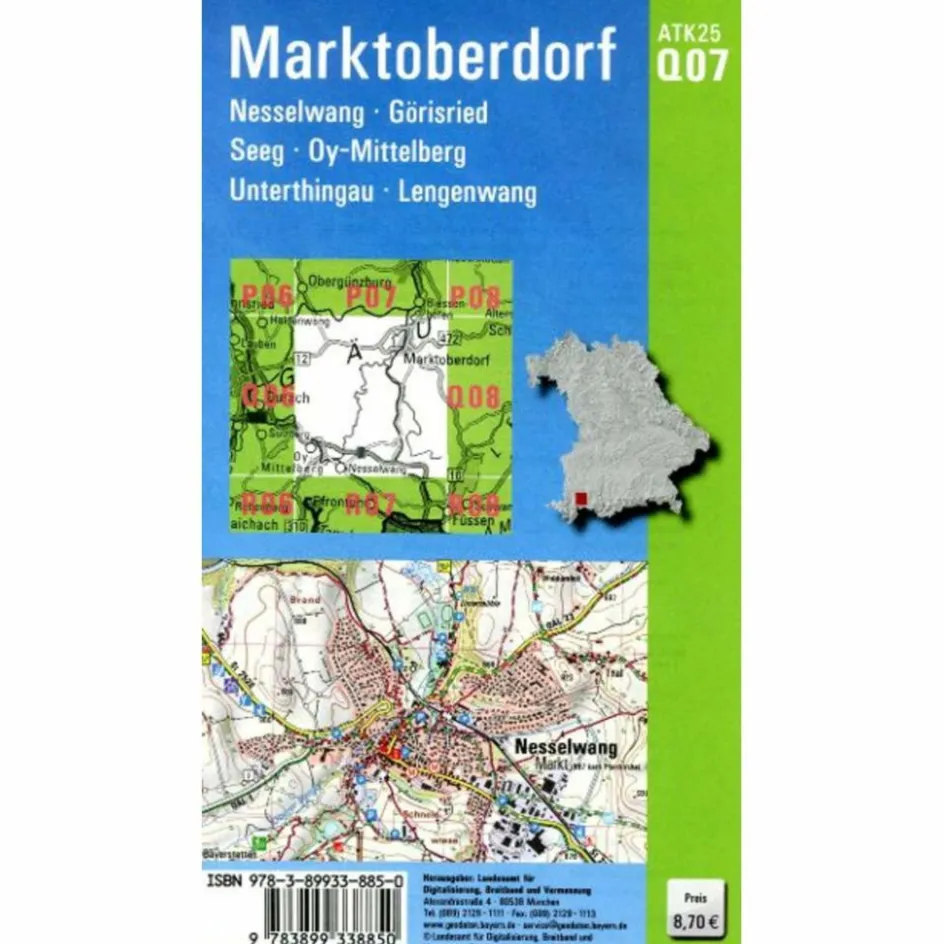 Fahrradkarten|Wanderkarten Und Winterkarten^ATK25-Q07 MARKTOBERDORF - Wanderkarte