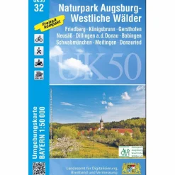 Best AUGSBURG 1: 50 000 (UK50-32) Fahrradkarten|Wanderkarten Und Winterkarten