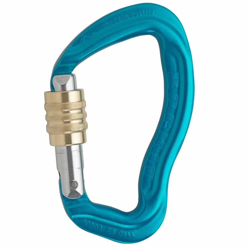 Austri Alpin Karabiner^ROCKIT ID KARABINER, SCHRAUBVERSCHLUSS MIT MESSINGROLLE - Karabiner