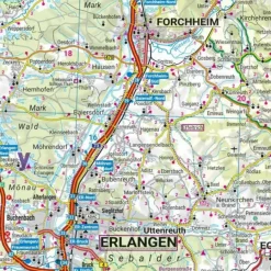 Online BAYERN NORD, STRAßEN- UND FREIZEITKARTE 1:200.000 - Straßenkarte Straßenkarten|Straßenkarten