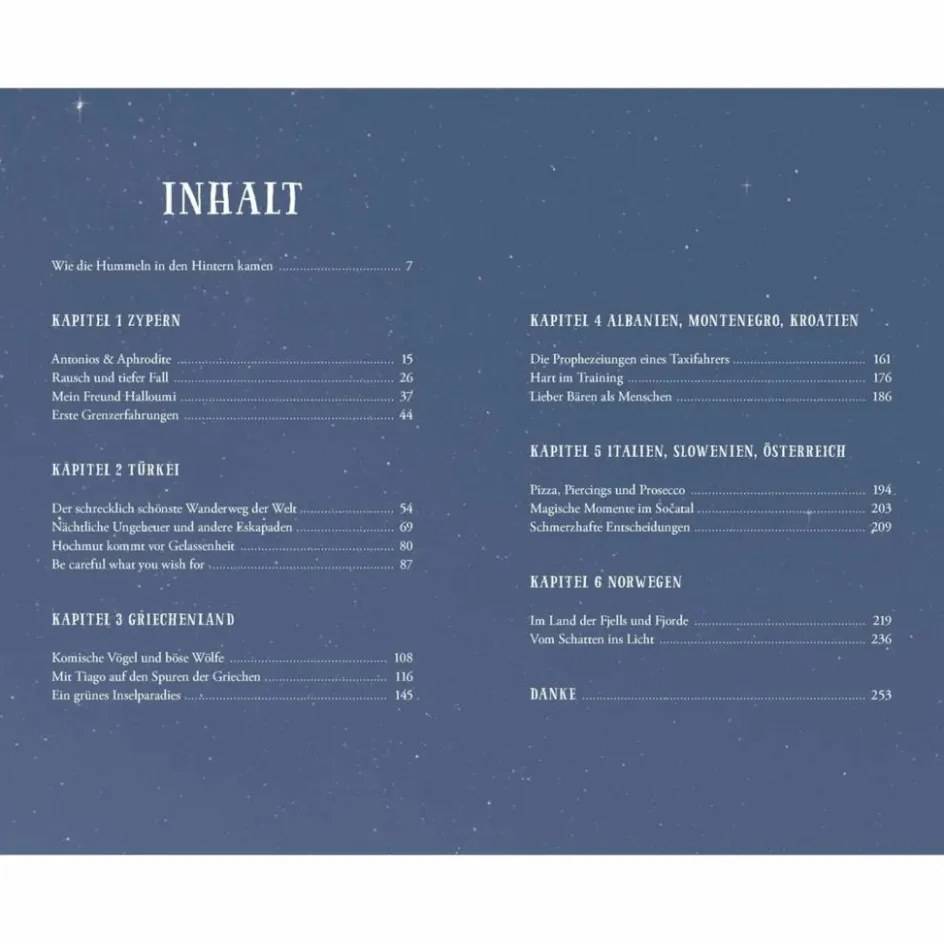 Online ÜBER MIR DER STERNENHIMMEL - Reisebericht So Weit Die Füße Tragen