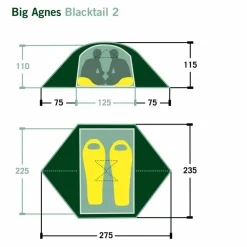 Big Agnes 2-Personen-Zelte|Sommerzelte^BLACKTAIL 2 - Kuppelzelt