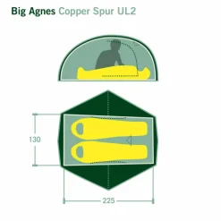 Big Agnes 2-Personen-Zelte|Sommerzelte^COPPER SPUR UL2 - Kuppelzelt