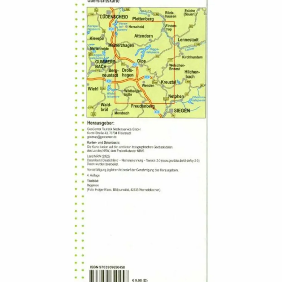 Outlet BIGGESEE - SÜDSAUERLAND 1:25.000 BLATT 14 - Wanderkarte Wanderkarten Und Winterkarten|Wanderkarten Und Winterkarten