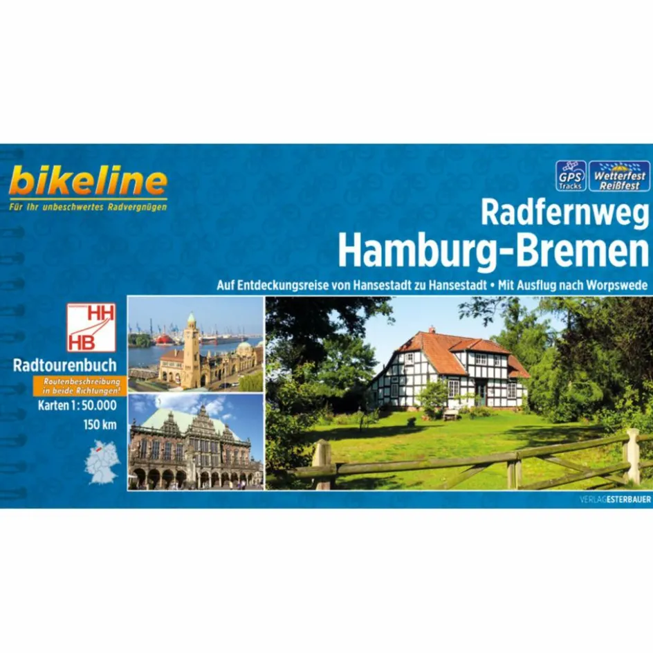 Sale BIKELINE RADFERNWEG HAMBURG-BREMEN - Radwanderführer Radwanderführer Und Mountainbikeführer