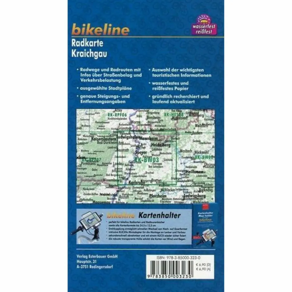 Hot BIKELINE RADKARTE KRAICHGAU 1:75.000 - Fahrradkarte Fahrradkarten|Fahrradkarten