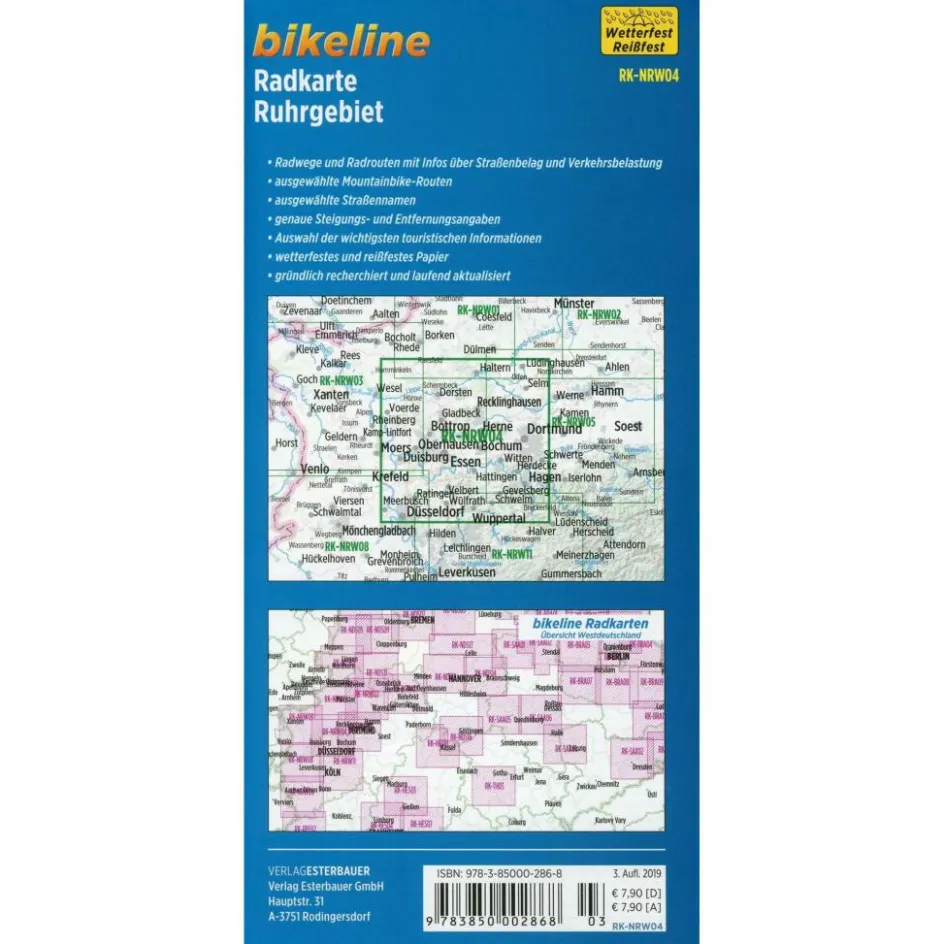 Fahrradkarten|Fahrradkarten^BIKELINE RADKARTE RUHRGEBIET 1 : 75 000 - Fahrradkarte