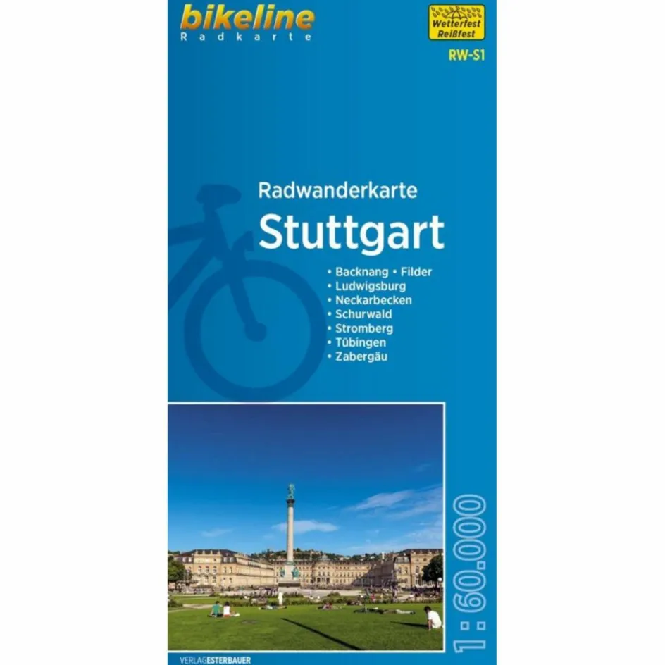 Hot BIKELINE RADWANDERKARTE STUTTGART 1 : 60 000 - Fahrradkarte Fahrradkarten|Fahrradkarten