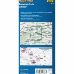 Hot BIKELINE RADWANDERKARTE STUTTGART 1 : 60 000 - Fahrradkarte Fahrradkarten|Fahrradkarten