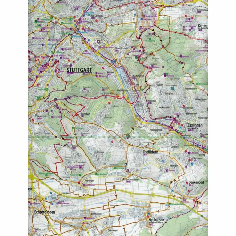 Hot BIKELINE RADWANDERKARTE STUTTGART 1 : 60 000 - Fahrradkarte Fahrradkarten|Fahrradkarten