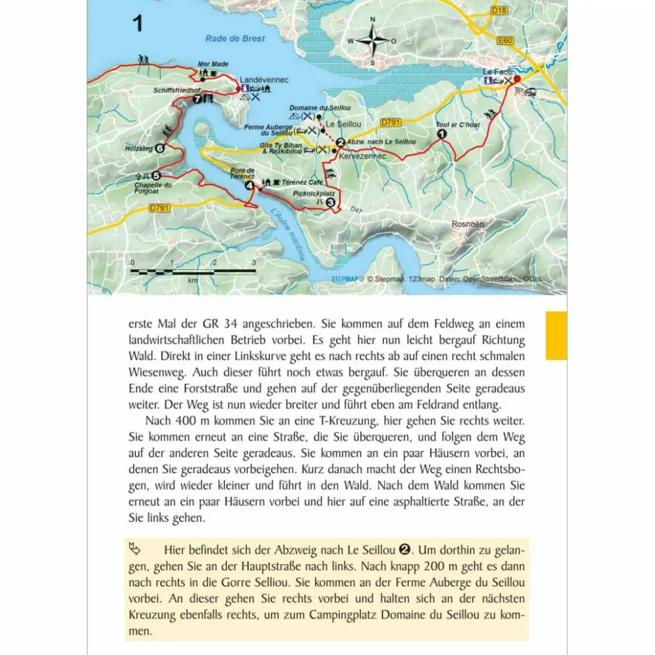 Wanderführer^BRETAGNE: ZÖLLNERPFAD GR 34 VON LE FAOU BIS AUDIERNE - Wanderführer