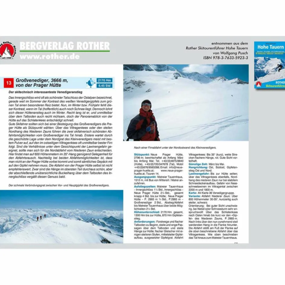 Wintersportführer^BVR SKITOURENFÜHRER HOHE TAUERN