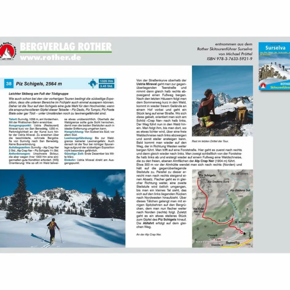 BVR SKITOURENFÜHRER SURSELVA Wintersportführer