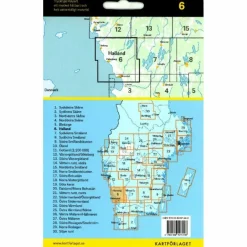 Outlet CYKELKARTAN BLAD 6 HALLAND 1:90000 - Fahrradkarte Fahrradkarten|Fahrradkarten
