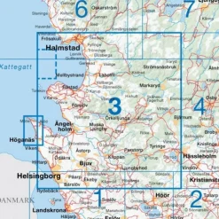 Best CYKELKARTAN BLAD 3 NORDVÄSTRA SKÅNE 1:90000 - Fahrradkarte Fahrradkarten|Fahrradkarten