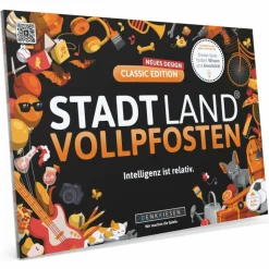 Kinder Denkriesen Reisespiele|Kinderreisespiele Und Spielzeug^STADT LAND VOLLPFOSTEN - CLASSIC EDITION - 'INTELLIGENZ IST - Reisespiel