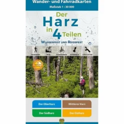 Fahrradkarten|Fahrradkarten^DER HARZ IN 4 TEILEN. FAHRRAD- UND WANDERKARTE - Fahrradkarte