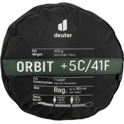 Deuter Kunstfaserschlafsäcke|Sommerschlafsäcke^ORBIT +5C/41F Herren - Sommerschlafsack