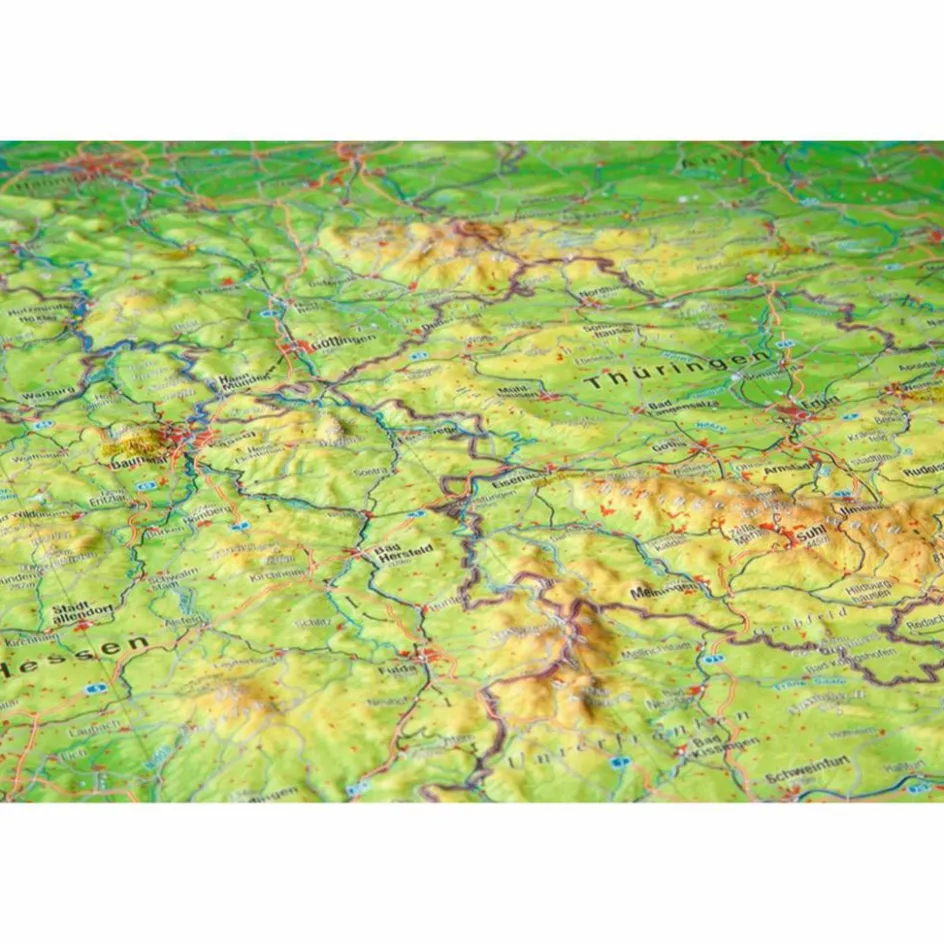 Sale DEUTSCHLAND 1 : 1 200 000 MIT ALUMINIUM - Wand Karte Wandkarten Und Poster