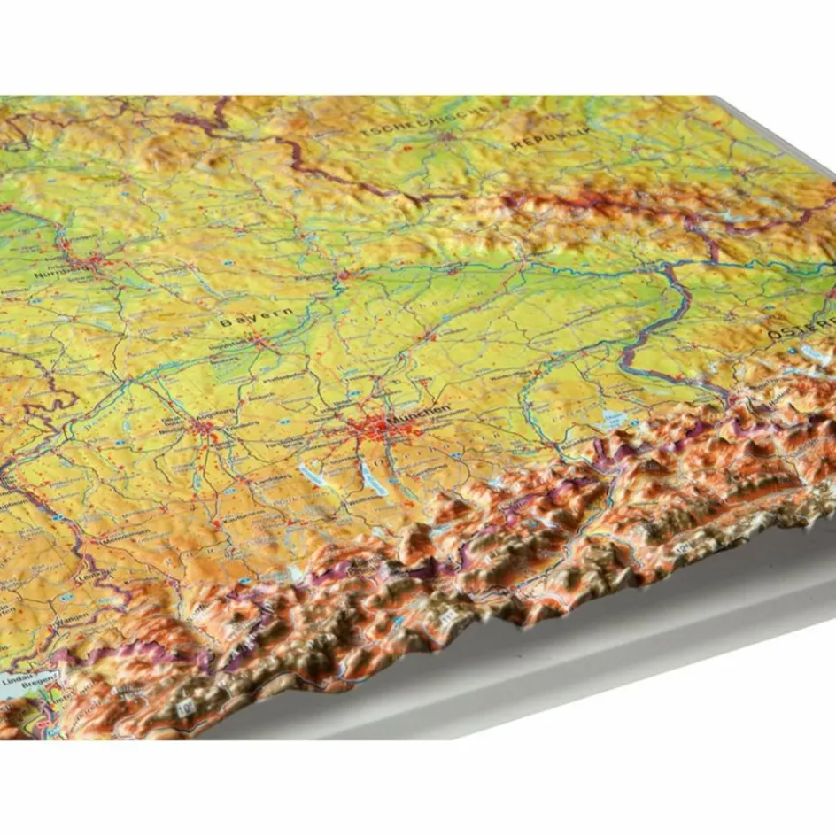 Sale DEUTSCHLAND 1 : 1 200 000 MIT ALUMINIUM - Wand Karte Wandkarten Und Poster