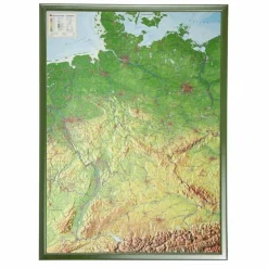 Discount DEUTSCHLAND 1 : 1 200 000 MIT RAHMEN - Poster Wandkarten Und Poster