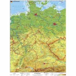Sale DEUTSCHLAND PHYSISCH. WANDKARTE MIT METALLLEISTE - Poster Wandkarten Und Poster