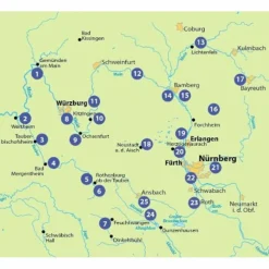 Radwanderführer Und Mountainbikeführer^DIE 25 SCHÖNSTEN E-BIKE TOUREN IN FRANKEN - Radwanderführer