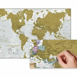 Wandkarten Und Poster^DIE WELT ZUM RUBBELN - SCRATCH MAP - Weltkarte